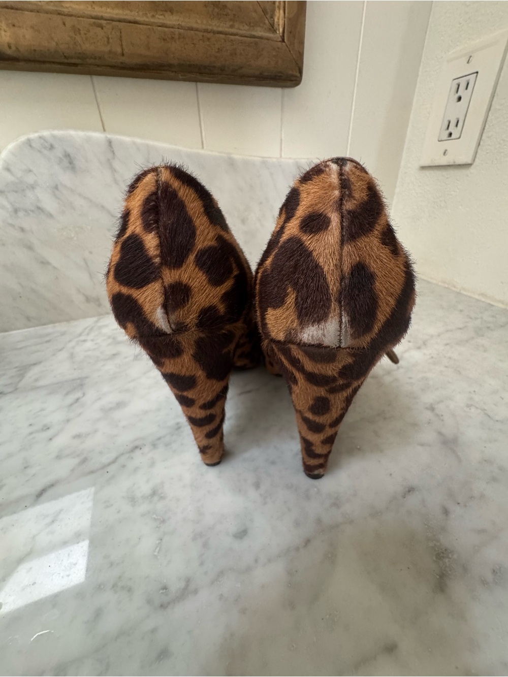 Prada Leopard Print Pony Hair Mary Jane heels - Picture 8 of 8